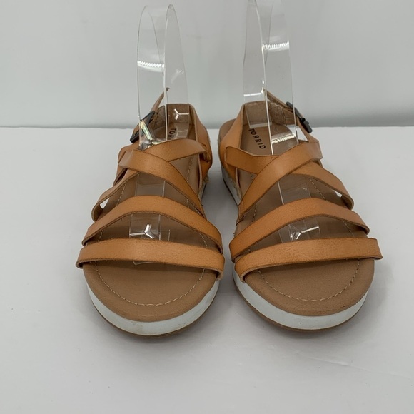 Torrid strappy espadrille wedge sandals shoe tan gladiator 9 WW Extra Wide XW - Picture 3 of 6